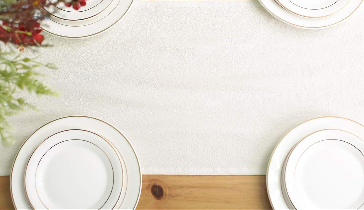 Long White Decorative Table Runner
