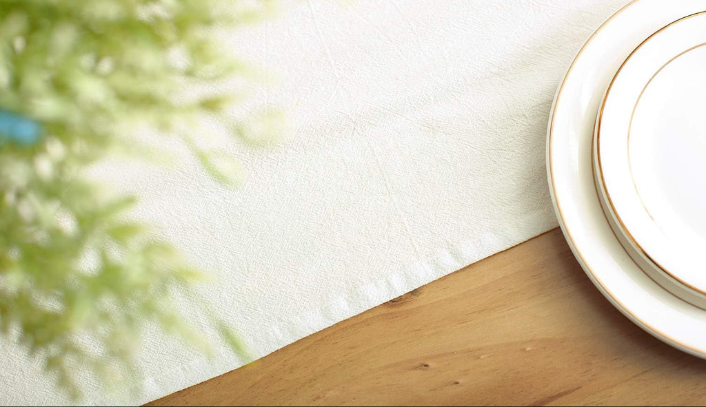 Long White Decorative Table Runner