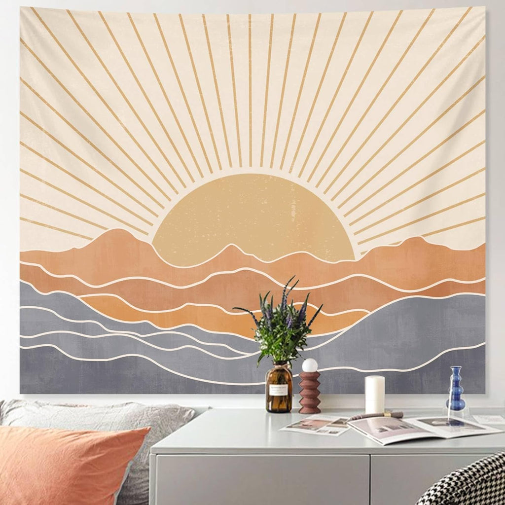 Boho Sun‑Theme Decorative Wall Tapestry