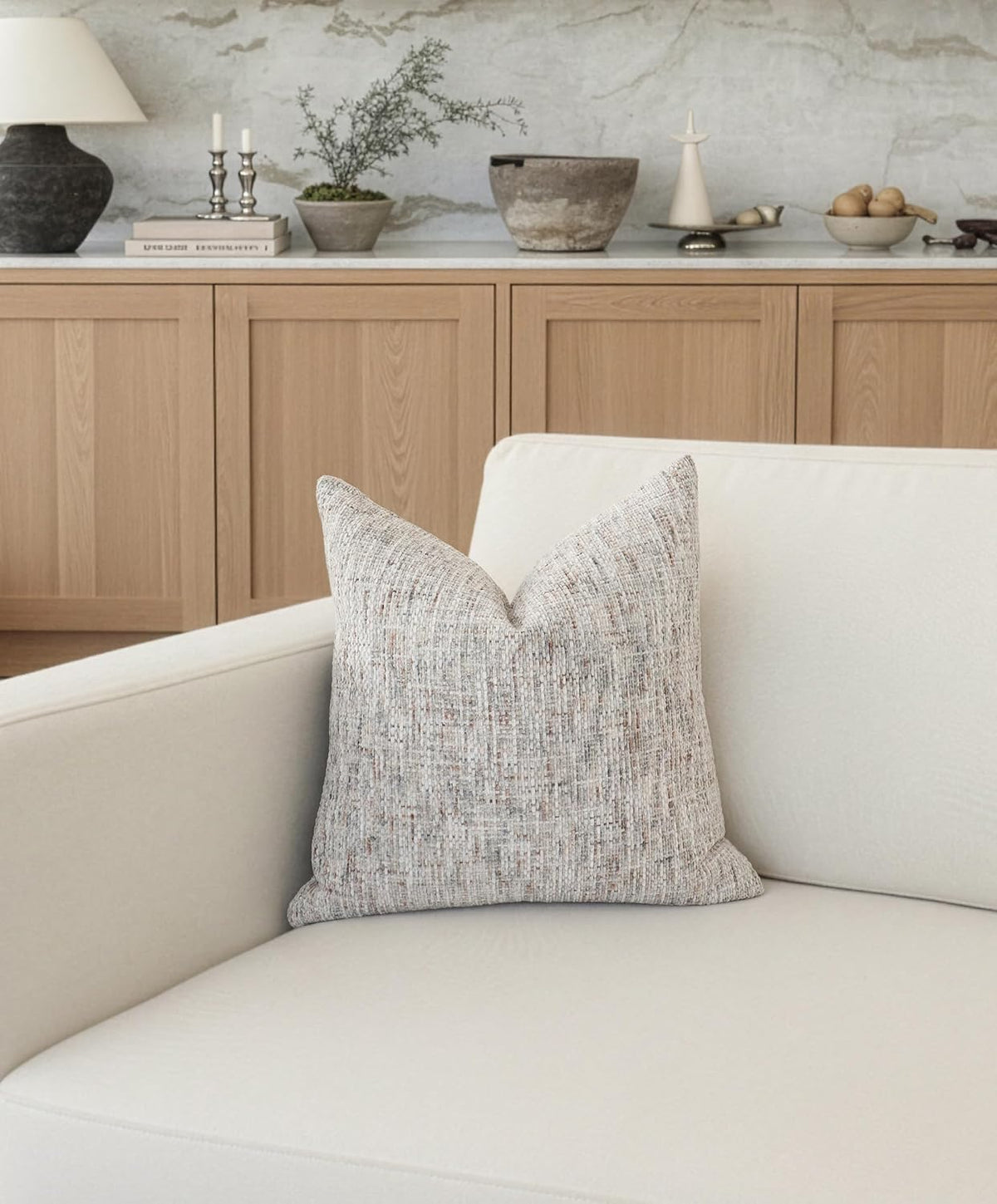 Boho Chenille Woven Neutral Pillow Covers