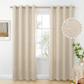 Oatmeal Linen Living‑Room Window Curtains