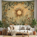 Vintage Sun‑Moon Boho Wall Tapestry