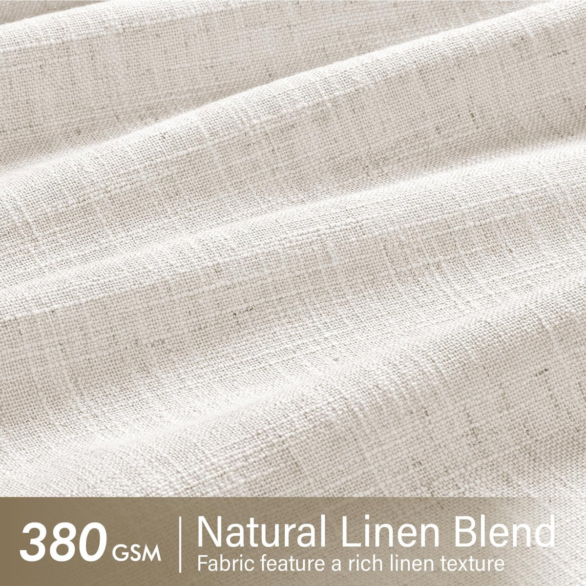 Natural Pinch‑Pleated Linen Window Curtains