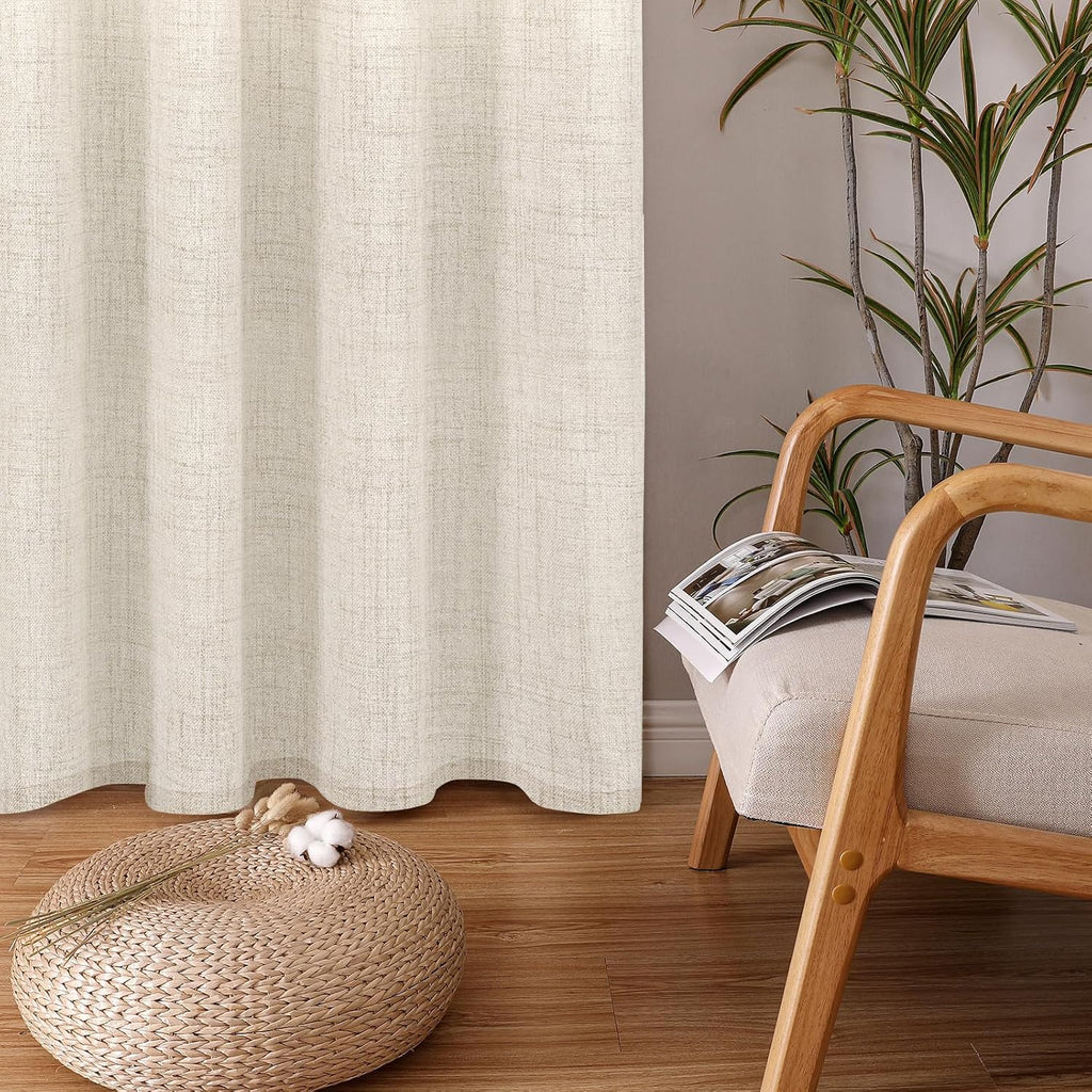 Semi‑Sheer Linen Living‑Room Window Drapes