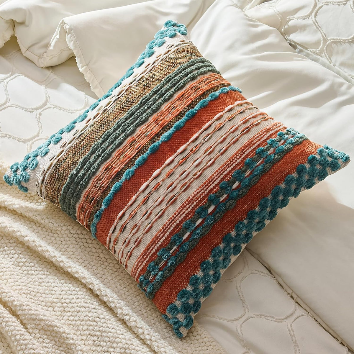 Boho Tufted Chenille Pillow Covers