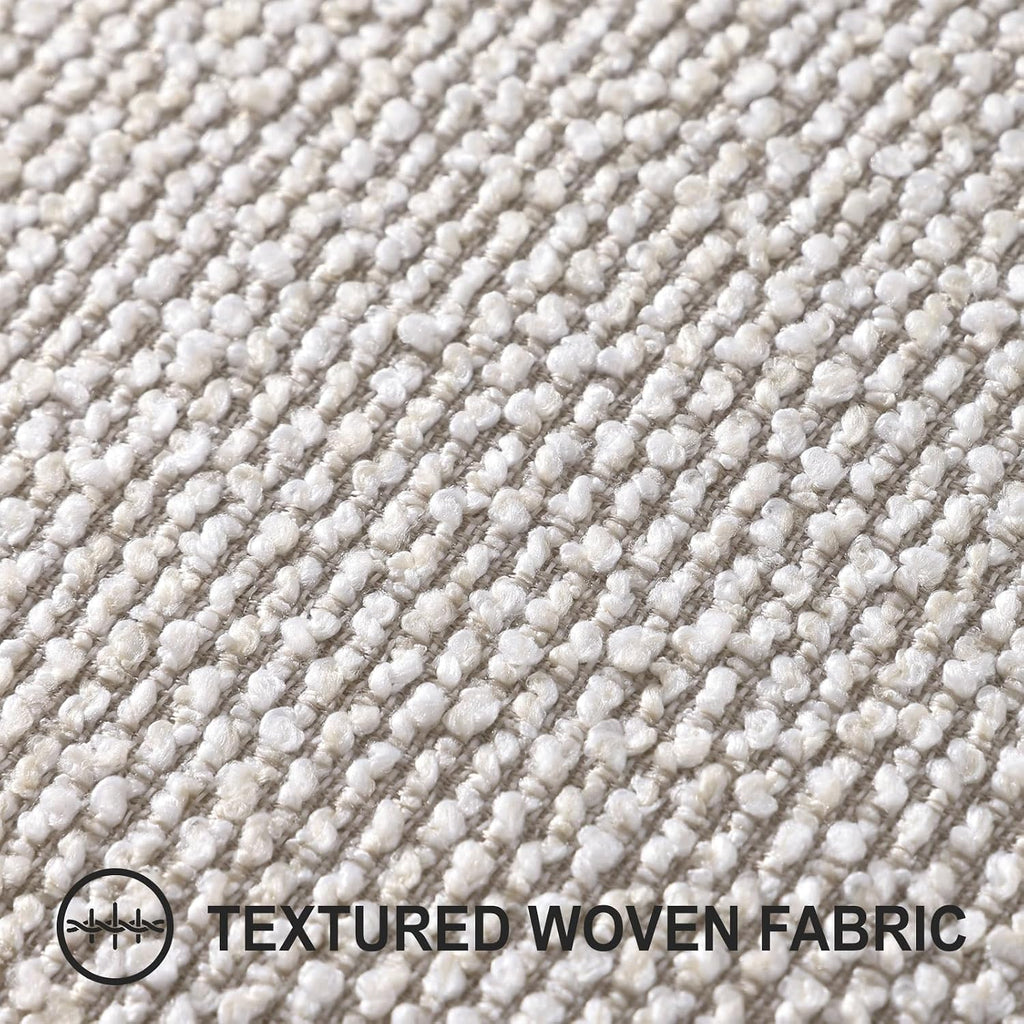 Cream‑White Woven Textured Pillow Covers