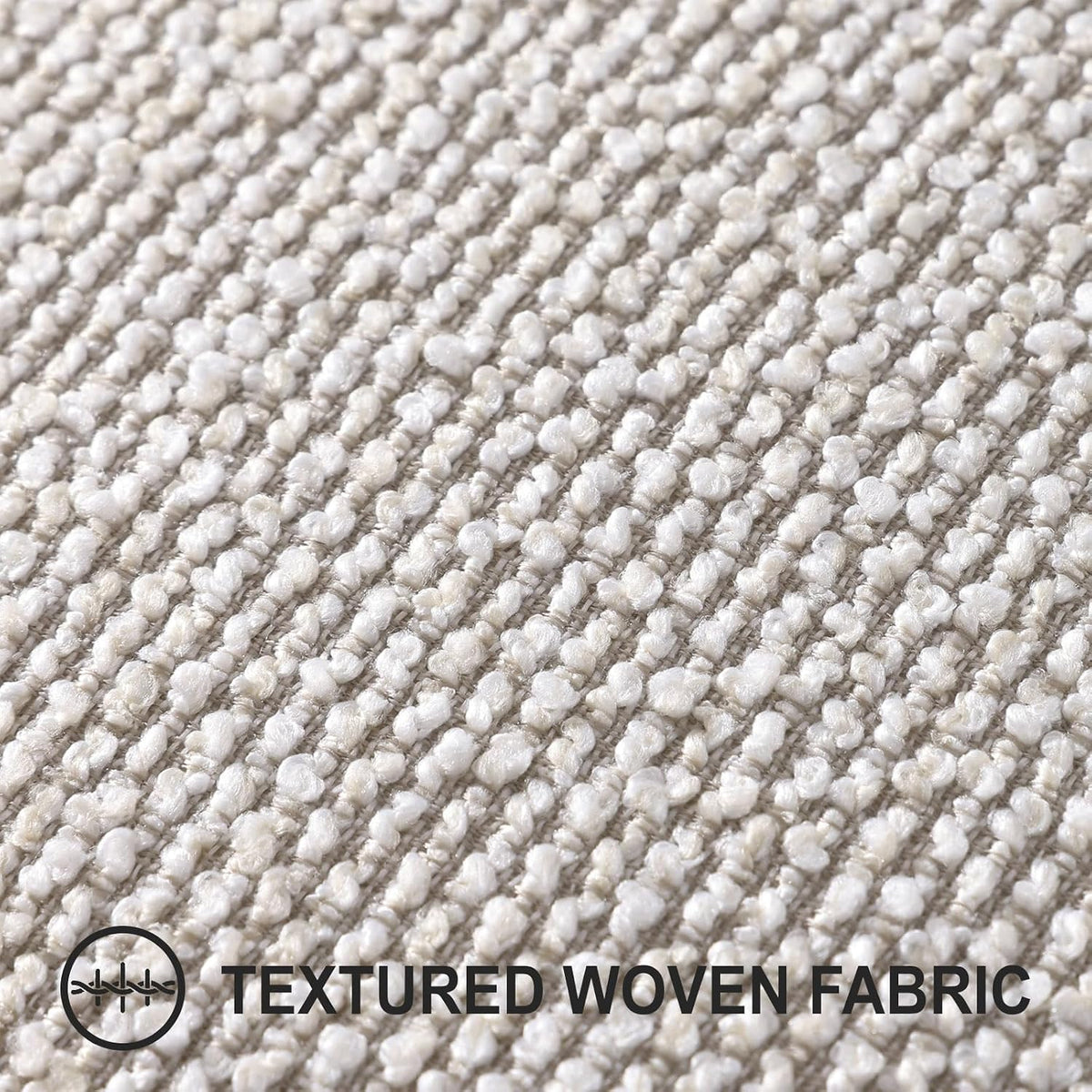 Cream‑White Woven Textured Pillow Covers