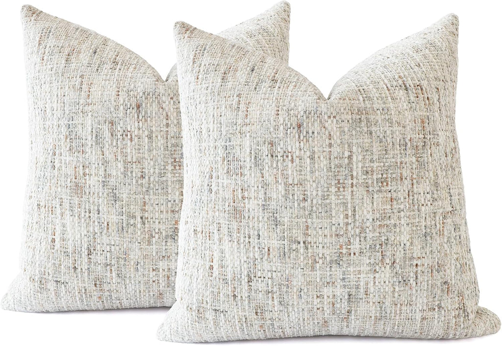 Boho Chenille Woven Neutral Pillow Covers
