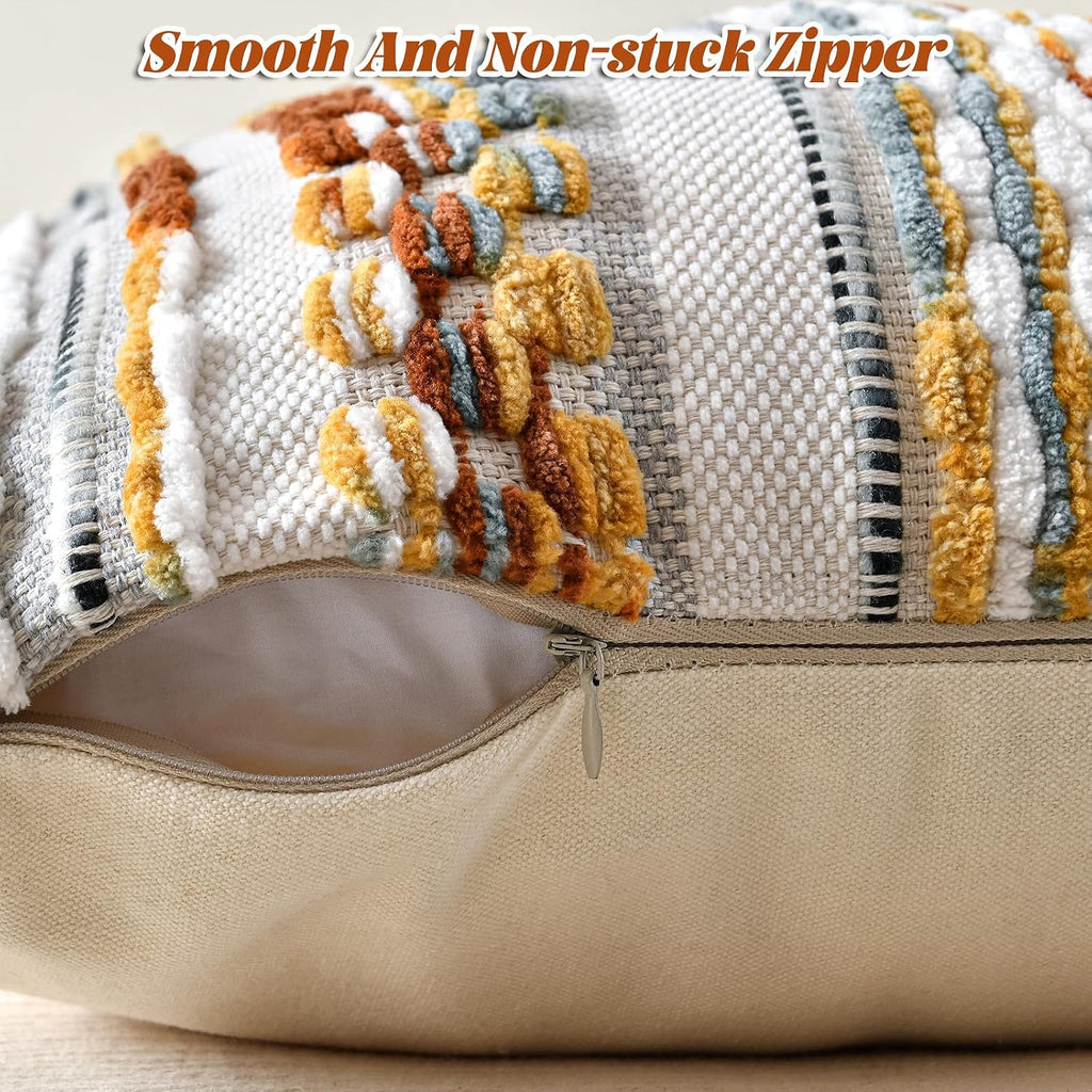Boho Tasseled Chenille Pillow Covers