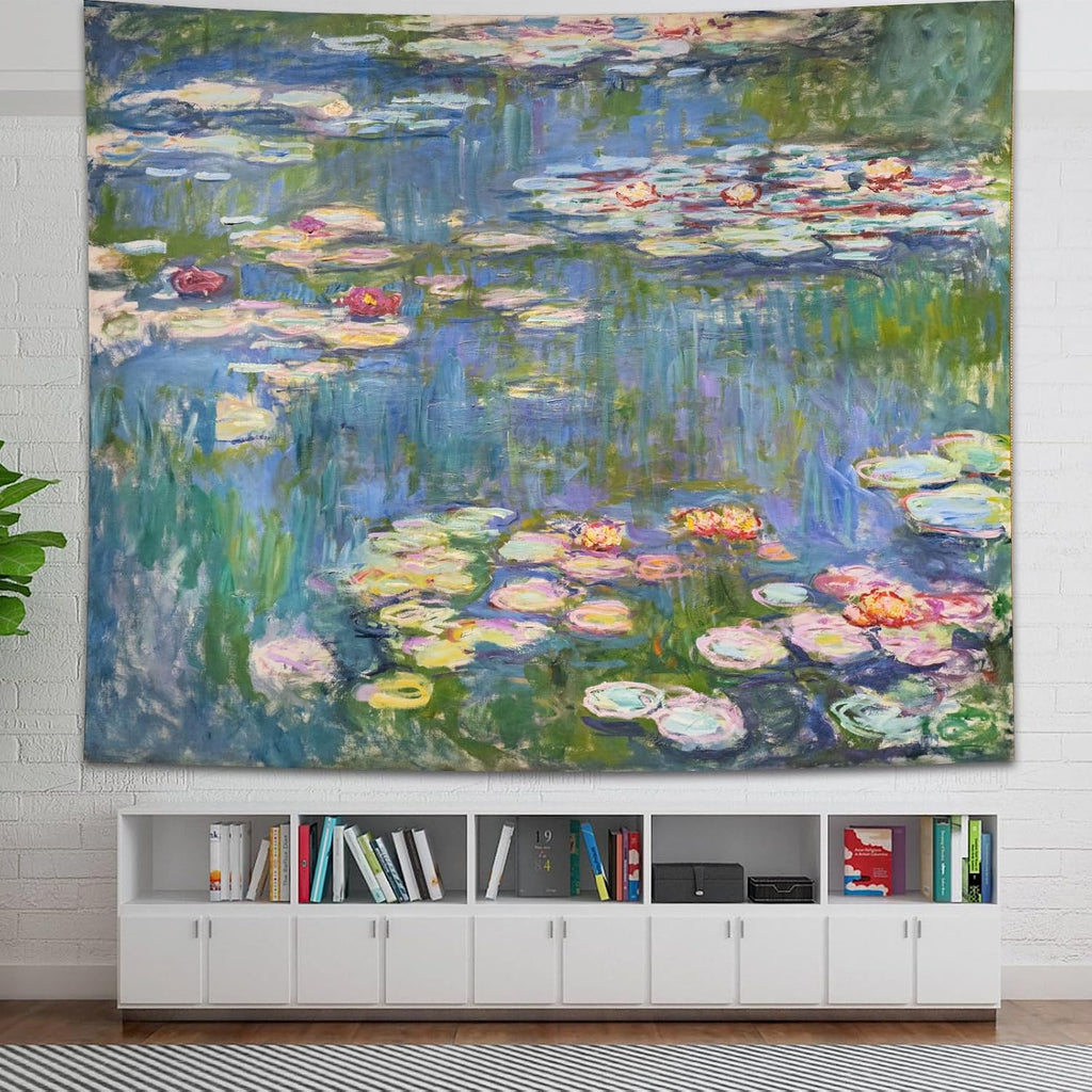 Monet Waterlily Floral Wall Tapestry