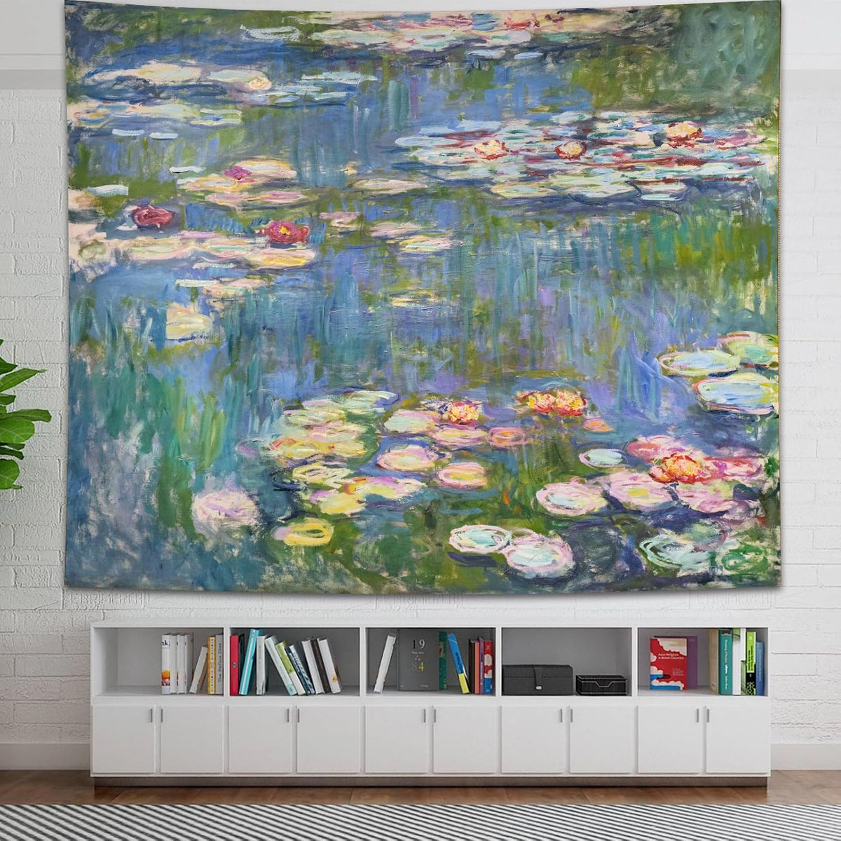 Monet Waterlily Floral Wall Tapestry