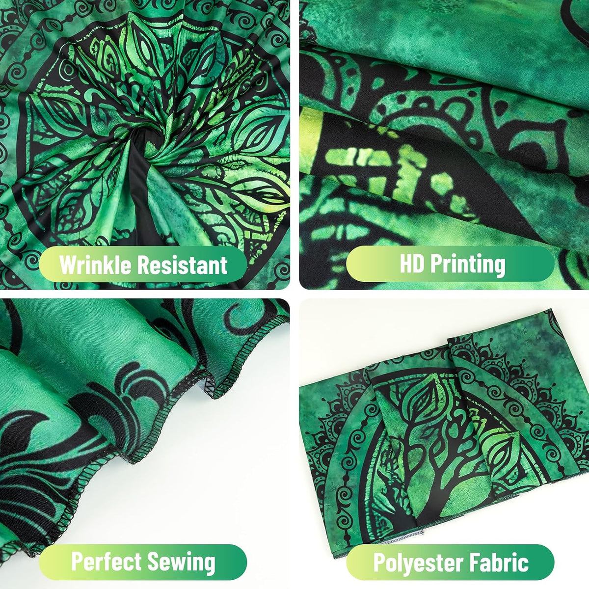 Green Boho Tree‑Life Wall Tapestry