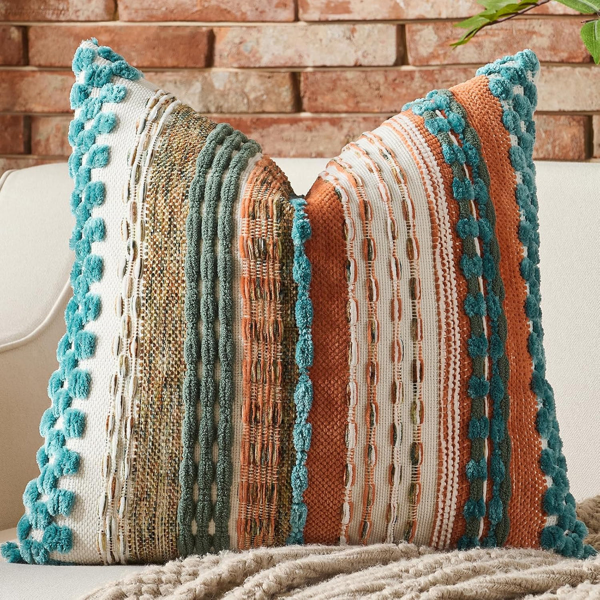 Boho Tufted Chenille Pillow Covers