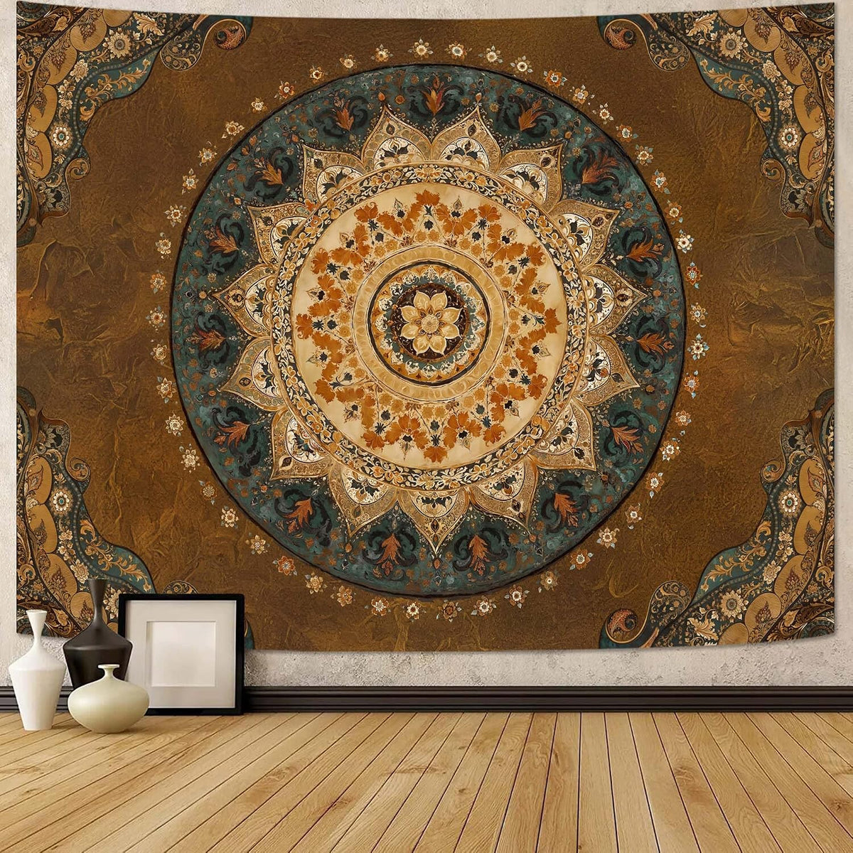 Boho Mandala Floral Wall Tapestry