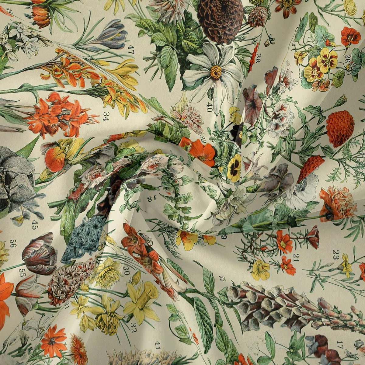 Vintage Floral Botanical Wall Tapestry
