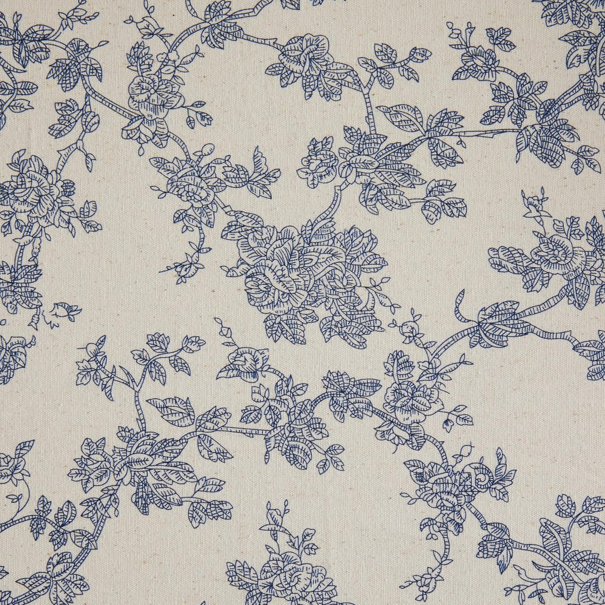 Blue French Pastoral Farmhouse Table Runner
